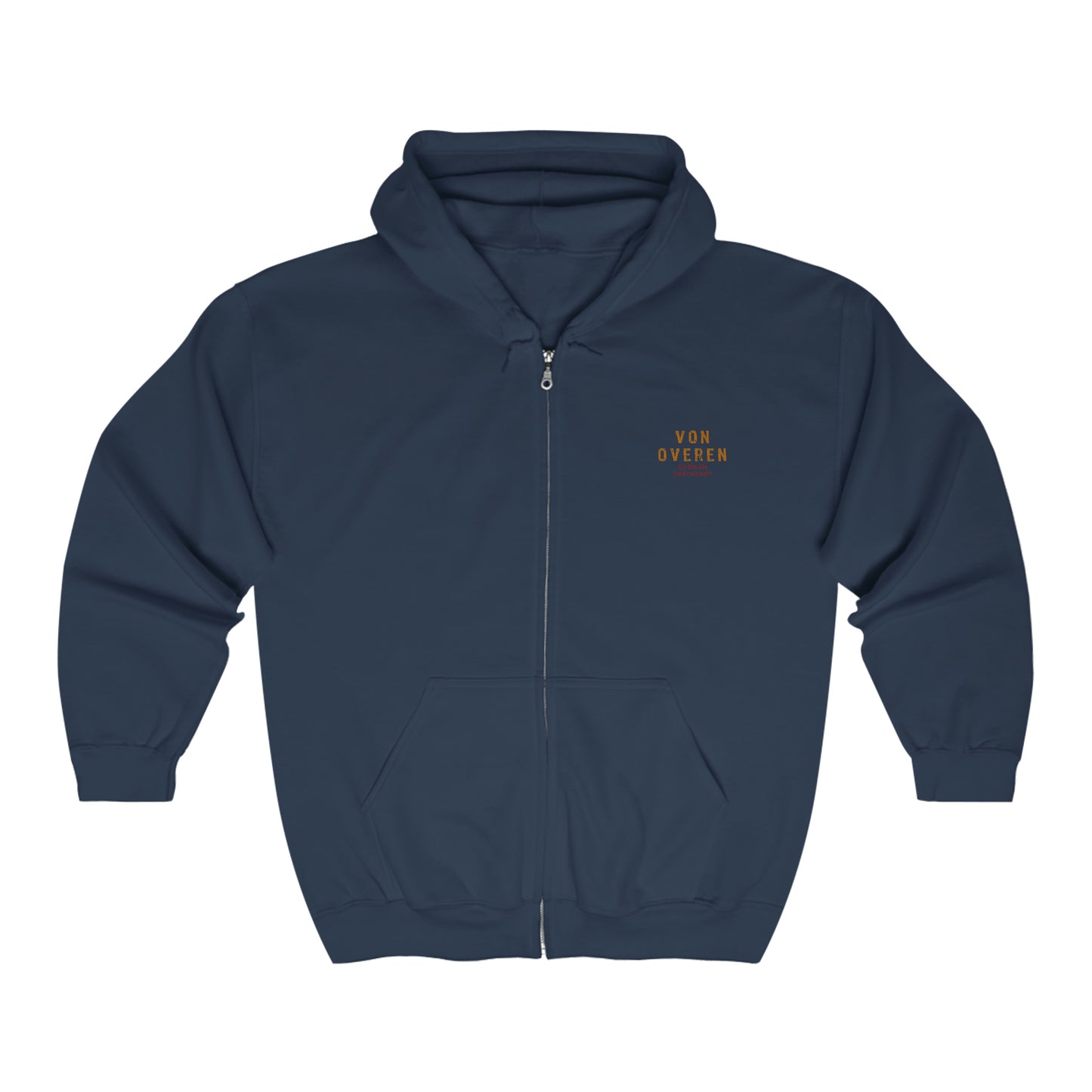Von Overen Unisex Heavy Blend™ Full Zip Hooded Sweatshirt (kennel name on front)