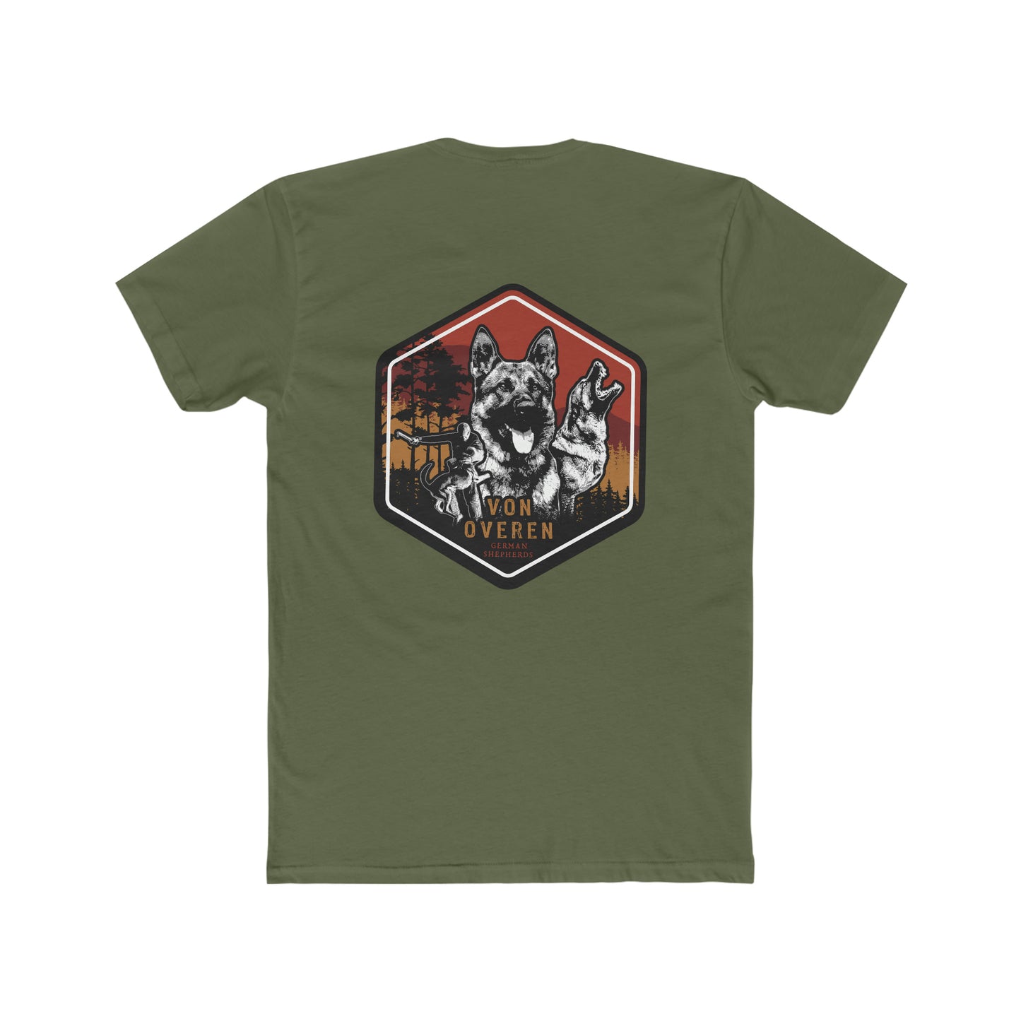Von Overen German Shepherds Men's Cotton Crew Tee