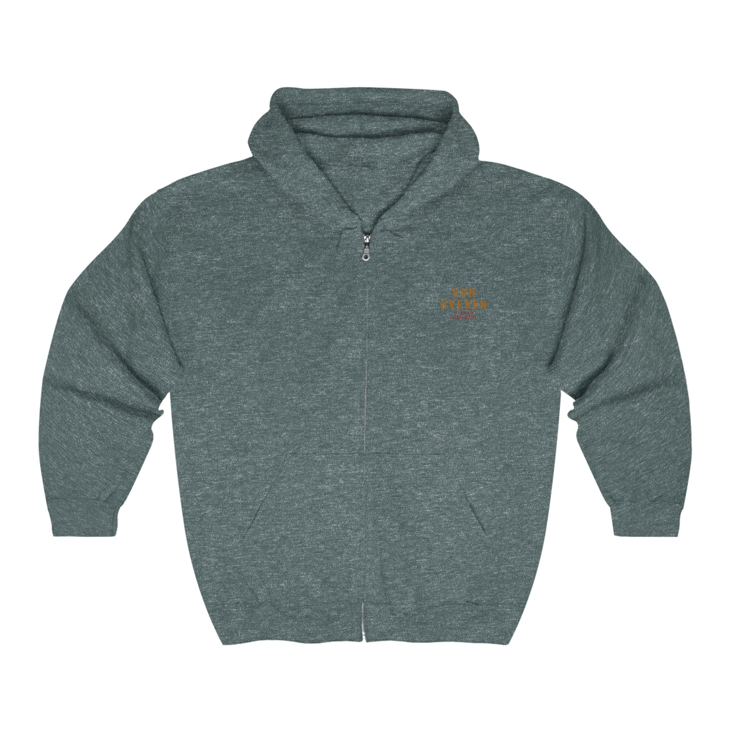 Von Overen Unisex Heavy Blend™ Full Zip Hooded Sweatshirt (kennel name on front)